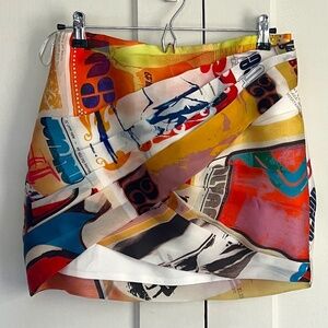 Zimmermann Brightside wrap mini skirt